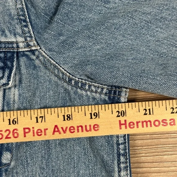 GAP Puff Sleeve Icon Denim Jean Jacket Indigo Blue - Picture 12 of 15